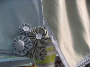 scarf yo-yo embellishments