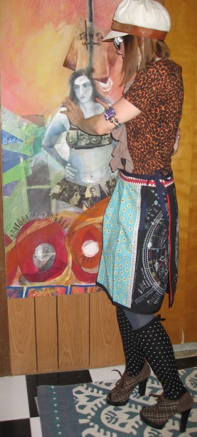 Bowie Skirt Full View, Wrap, Front, Ties, Back