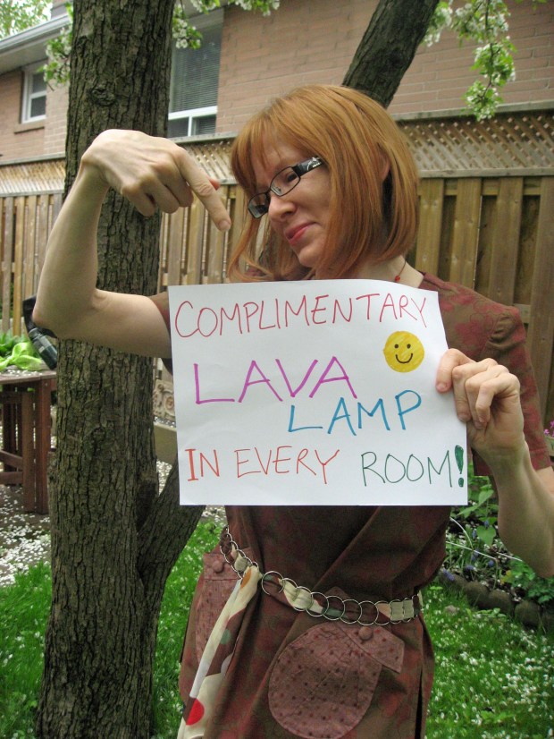 Complimentary lava lamp in every room