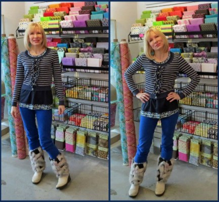 Layering Contrasting Banded Plantain Tee.  Me Likey!